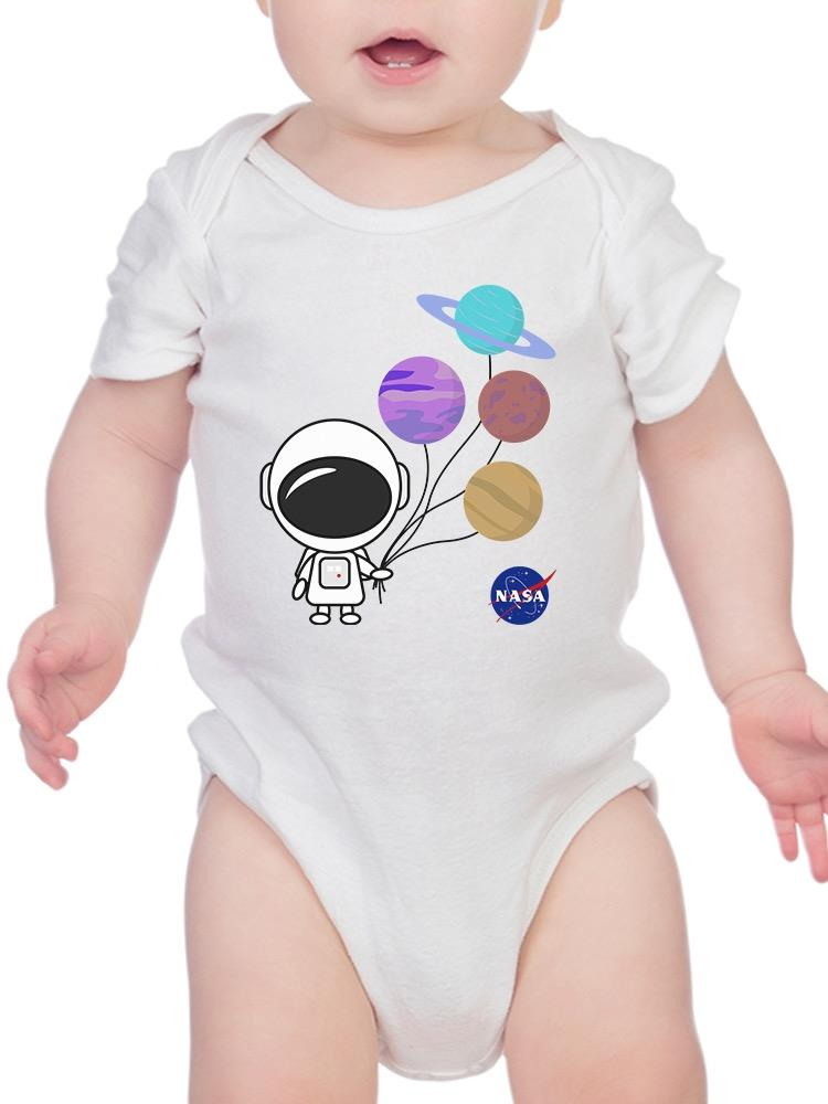 Nasa Little Astronaut W Balloons Bodysuit -NASA Designs