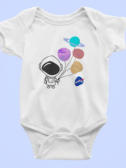 Nasa Little Astronaut W Balloons Bodysuit -NASA Designs