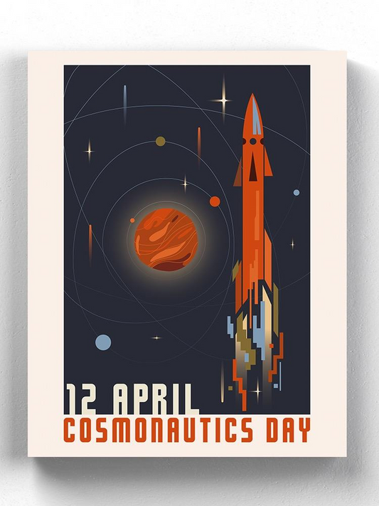 Cosmonautics Day 12 April Wrapped Canvas -Image by Shutterstock