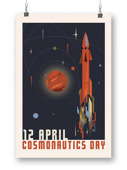 Cosmonautics Day 12 April Wrapped Canvas -Image by Shutterstock