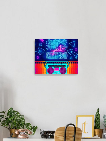 Retro Party 80'S Wrapped Canvas -Image by Shutterstock