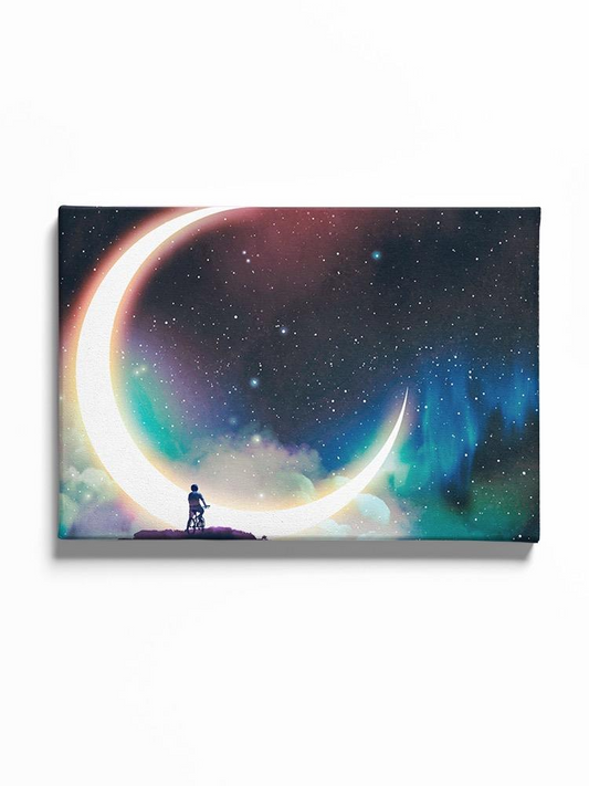 Giant And Brght Half Moon Canvas -Image by Shutterstock