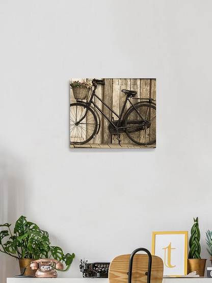 Black Bicycle Wrapped Canvas -Image by Shutterstock