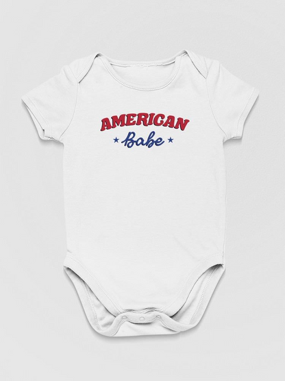 American Babe, Quote Bodysuit Baby's -SmartPrintsInk Designs