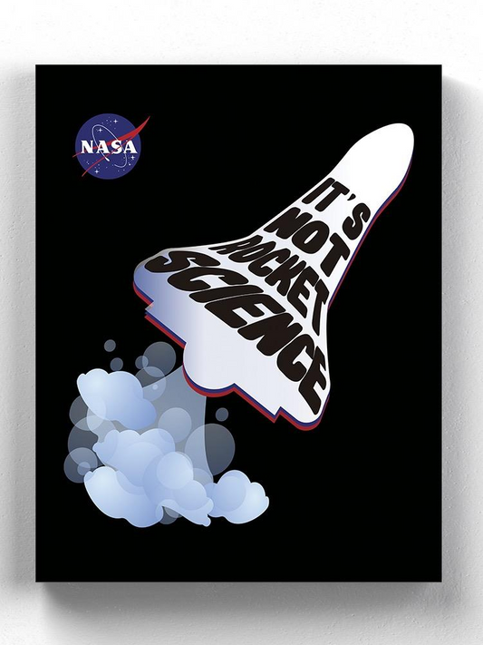 It's Not Rocket Science Wrapped Canvas -NASA Designs