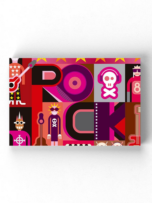 Rock Musical Collage Wrapped Canvas -Image by Shutterstock