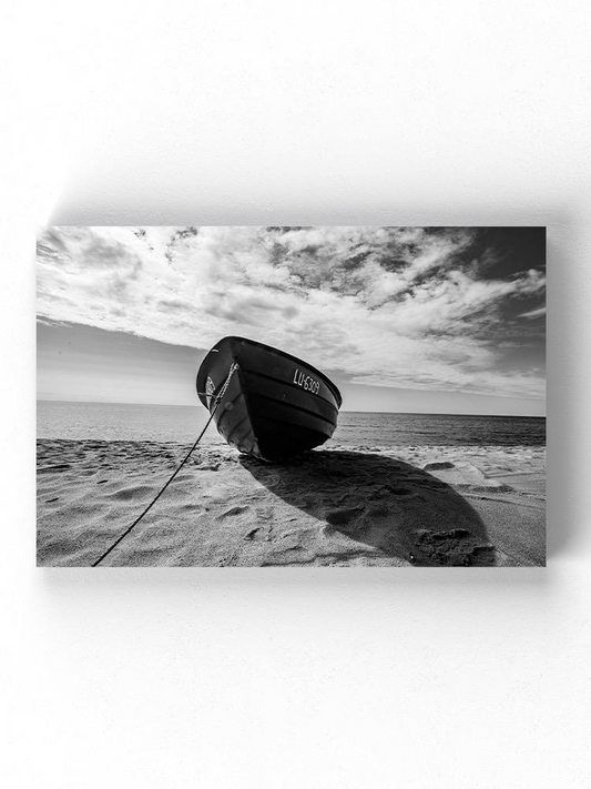 Boat At The Beach Wrapped Canvas -Image by Shutterstock