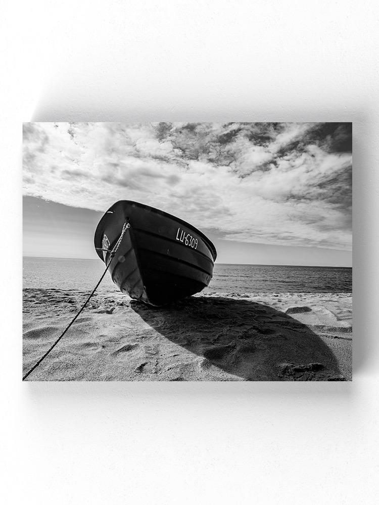 Boat At The Beach Wrapped Canvas -Image by Shutterstock