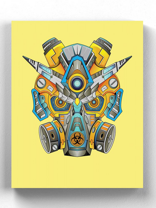 Futurepunk Mecha Head Art Wrapped Canvas -Image by Shutterstock