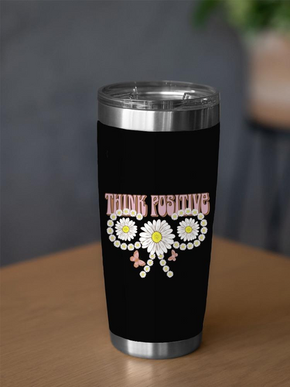 Think Positive Daisies Tumbler -Image by Shutterstock