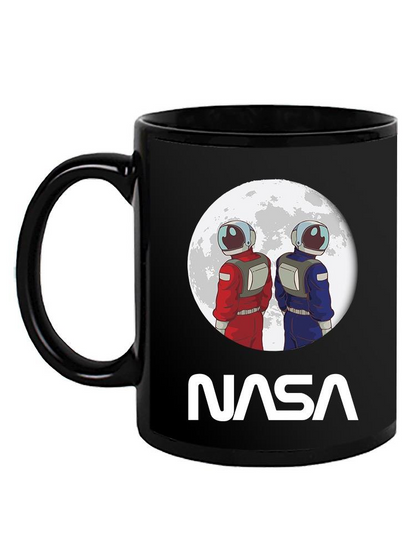 Nasa Astronaut Duo Over Moon Mug - NASA Designs