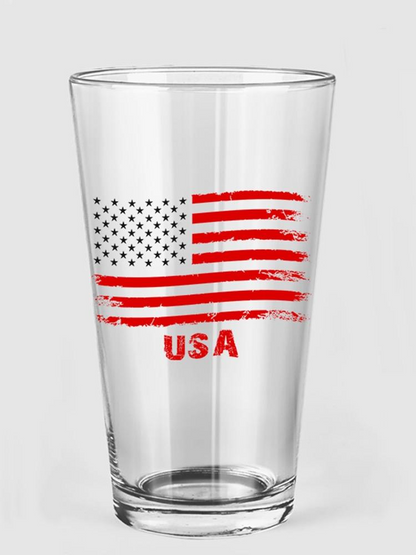 Usa Flag 4Th Of July Pint Glass -Image by Shutterstock