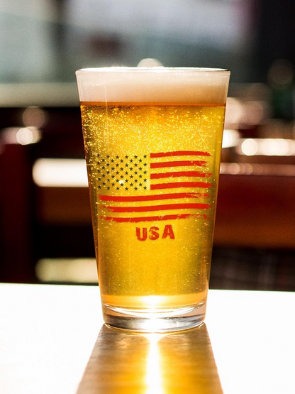 Usa Flag 4Th Of July Pint Glass -Image by Shutterstock