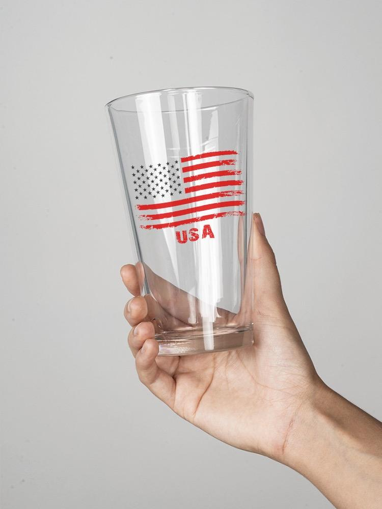 Usa Flag 4Th Of July Pint Glass -Image by Shutterstock