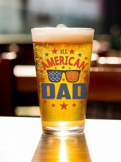 An All American Dad Pint Glass -Image by Shutterstock