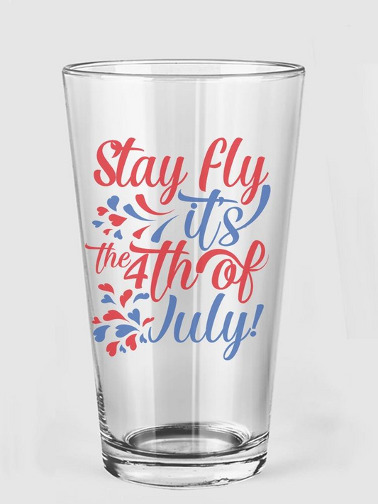 Stay Fly Its 4Th July Pint Glass -Image by Shutterstock