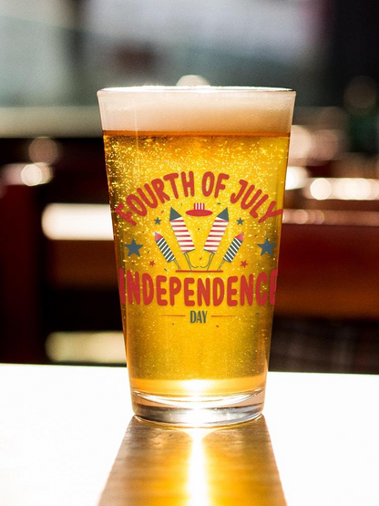 Fourth Of July Fireworks Pint Glass -Image by Shutterstock