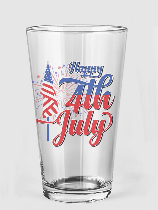 4Th July Flag Fireworks Pint Glass -Image by Shutterstock