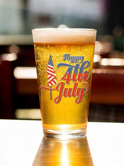 4Th July Flag Fireworks Pint Glass -Image by Shutterstock