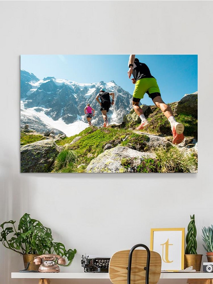 Running Towards The Mountains Wrapped Canvas -Image by Shutterstock