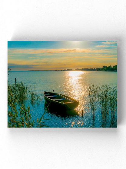 Rowing Boat On Lake Wrapped Canvas -Image by Shutterstock