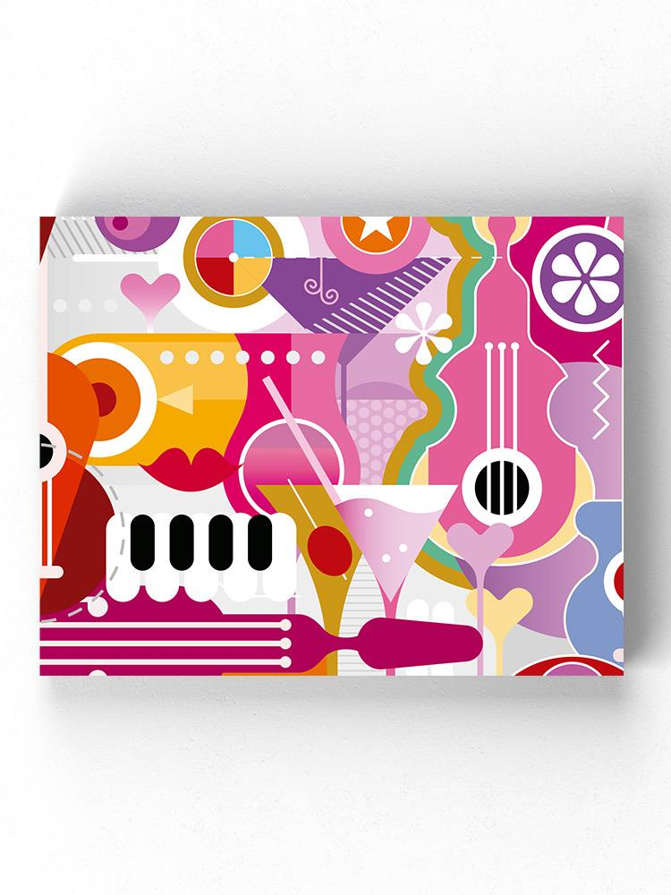 Cocktails And Music Wrapped Canvas -Image by Shutterstock