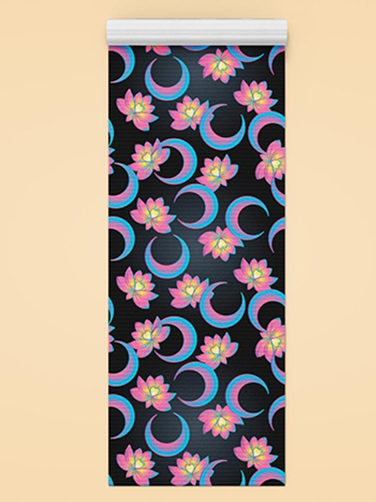 Flowers And Half Moons Yoga Mat -Image by Shutterstock