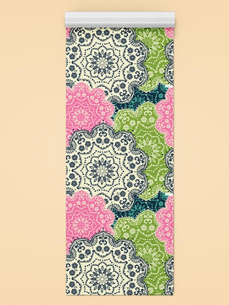 Flower Style Pattern Yoga Mat -Image by Shutterstock