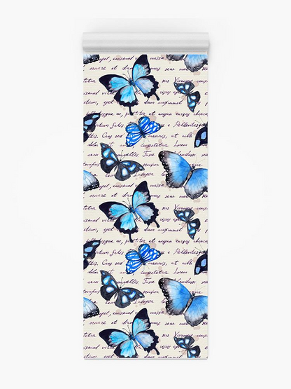 Butterflies On Text Yoga Mat -Image by Shutterstock