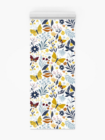 Butterfly Florar Pattern Yoga Mat -Image by Shutterstock