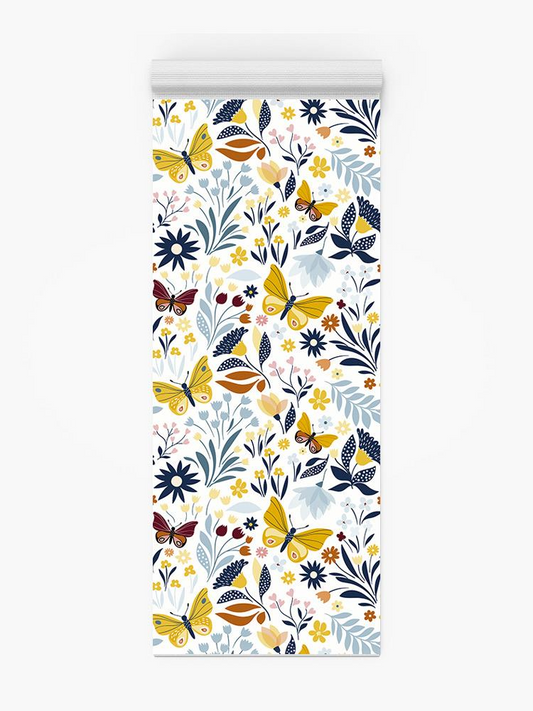 Butterfly Florar Pattern Yoga Mat -Image by Shutterstock