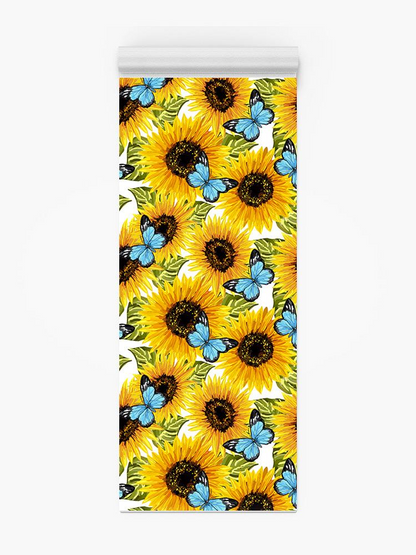 Sunflowers And Butterflies Yoga Mat -Image by Shutterstock