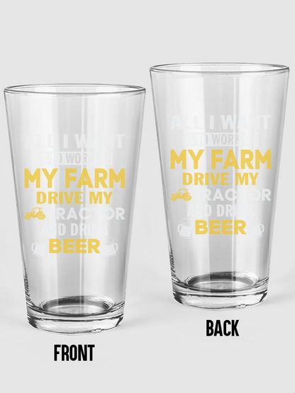 Farm And Drink Beer Pint Glass -Image by Shutterstock