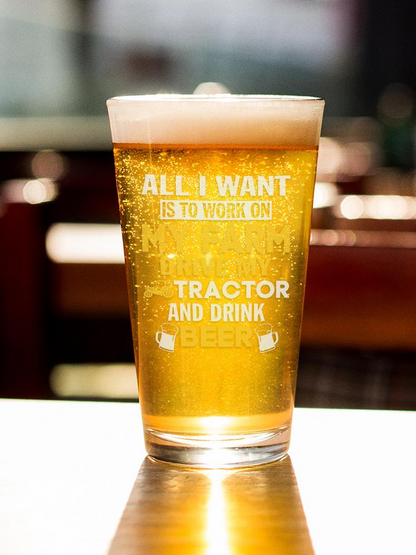 Farm And Drink Beer Pint Glass -Image by Shutterstock