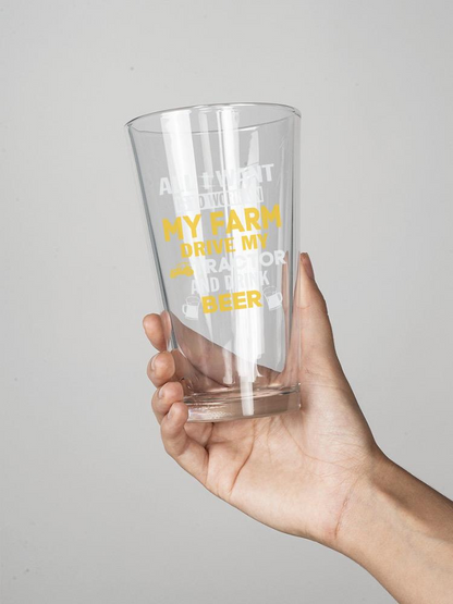 Farm And Drink Beer Pint Glass -Image by Shutterstock