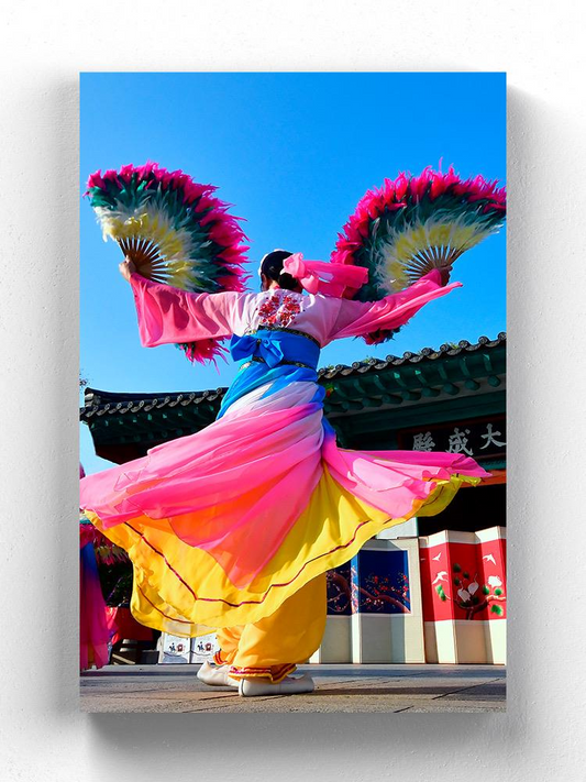 Korean Traditional Dance Wrapped Canvas -Image by Shutterstock