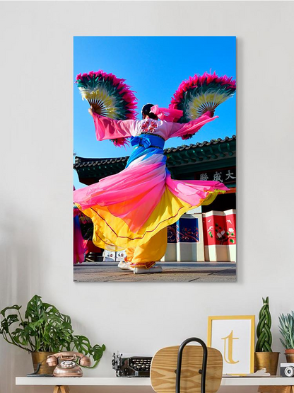 Korean Traditional Dance Wrapped Canvas -Image by Shutterstock