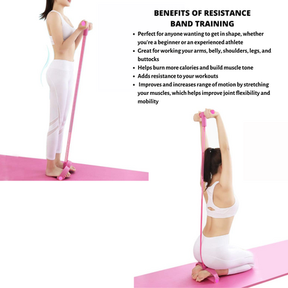 Pedal Resistance Band for Training Arms, Abs, Waist and Yoga Stretching