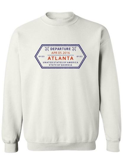 Atlanta Airport Departure Stamp Sweatshirt Men's -Image by Shutterstock