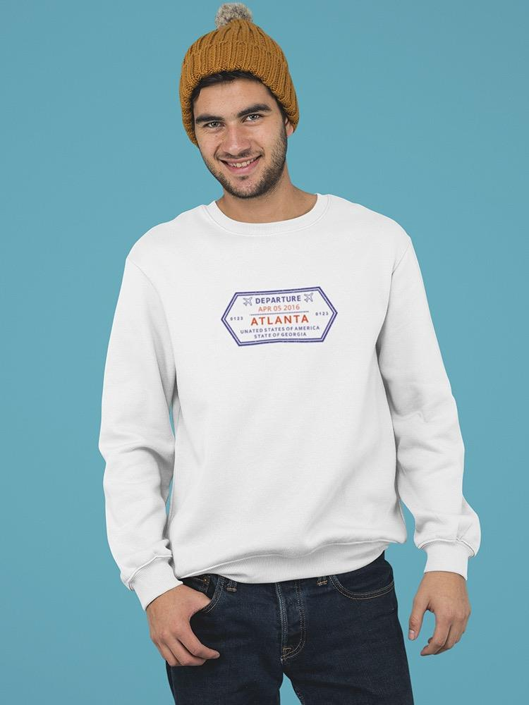 Atlanta Airport Departure Stamp Sweatshirt Men's -Image by Shutterstock