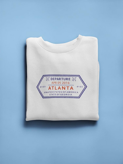 Atlanta Airport Departure Stamp Sweatshirt Men's -Image by Shutterstock