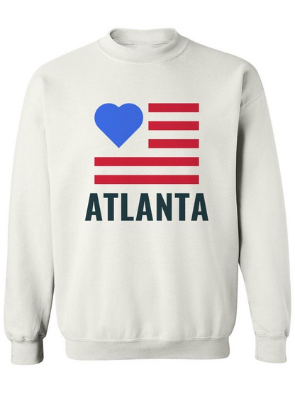 Atlanta With A Striped Flag Sweatshirt Men's -Image by Shutterstock