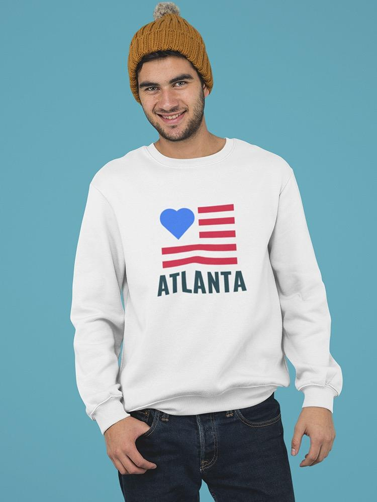 Atlanta With A Striped Flag Sweatshirt Men's -Image by Shutterstock