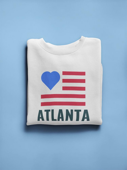 Atlanta With A Striped Flag Sweatshirt Men's -Image by Shutterstock