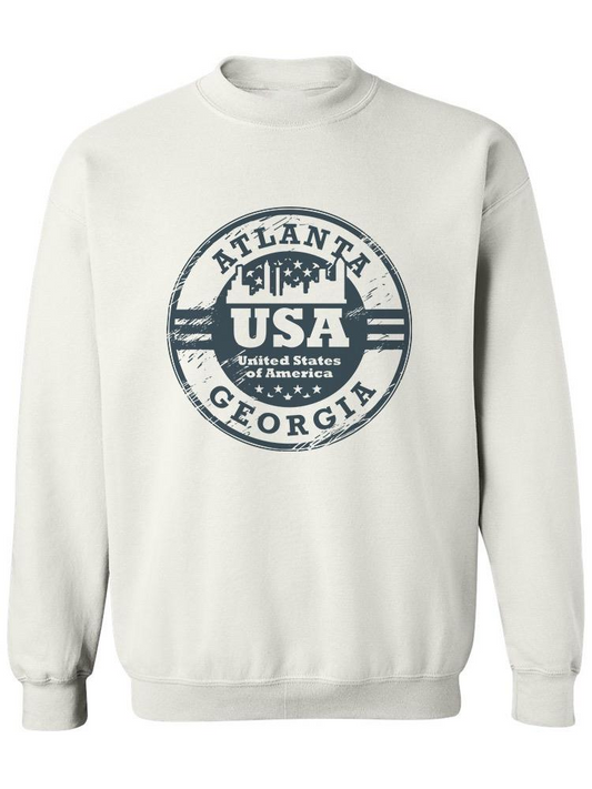 Atlanta Georgia Stamp Grunge  Sweatshirt Men's -Image by Shutterstock