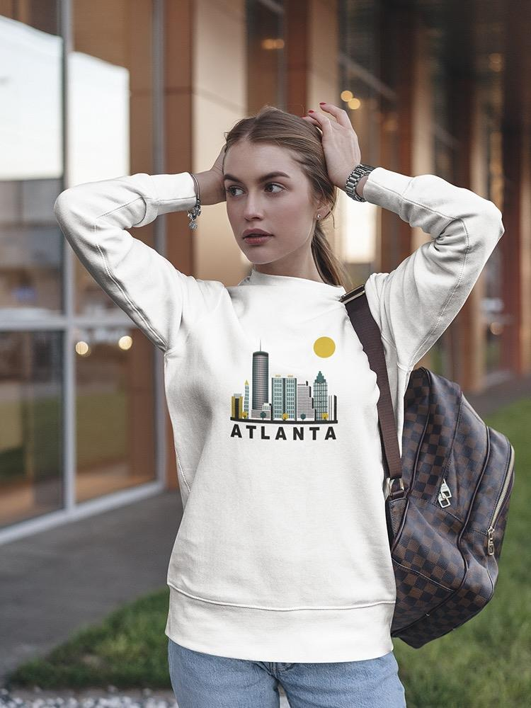 Atlanta City Colorful Drawing Sweatshirt Women's -Image by Shutterstock