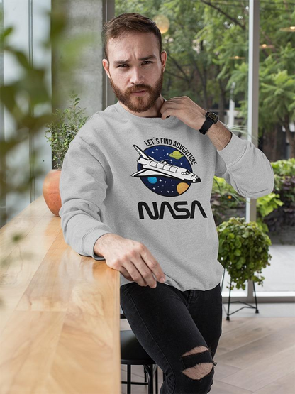 Let's Find Adventure Nasa Design Sweatshirt Men's -NASA Designs