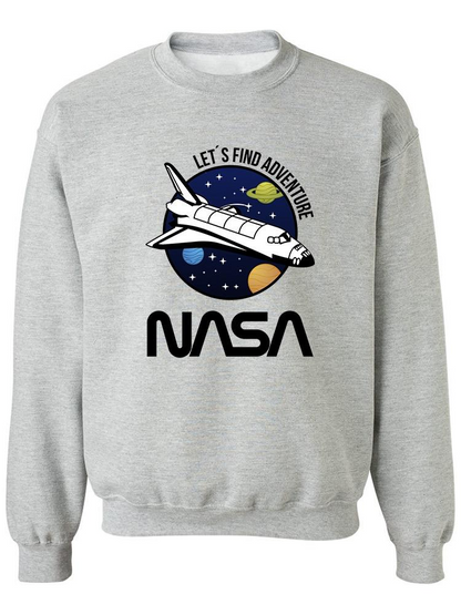 Let's Find Adventure Nasa Design Sweatshirt Men's -NASA Designs