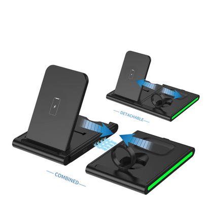 Magnetic Power Tiles 4 In 1 Wireless Charging Station