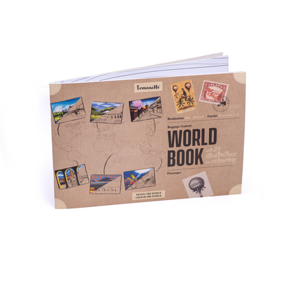 Recycled Paper World Travel Colouring Book